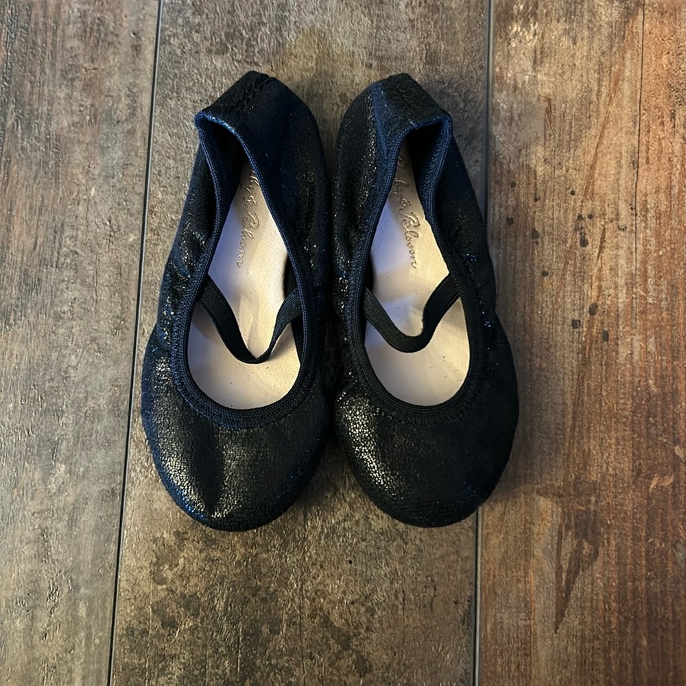 Ruby and Bloom Toddler Black Metallic Flats
